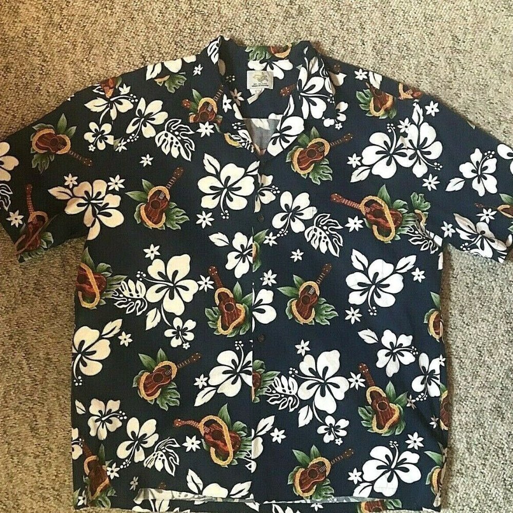 Ho Aloha Mens 2XL Hawaii Button Up shirt EUC